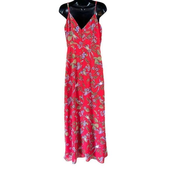 Nanette Lepore Paradise Dreaming Floral Hummingbird Print Maxi Dress - Picture 15 of 16